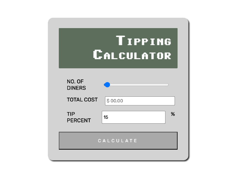 screenshot of a tipping calculator