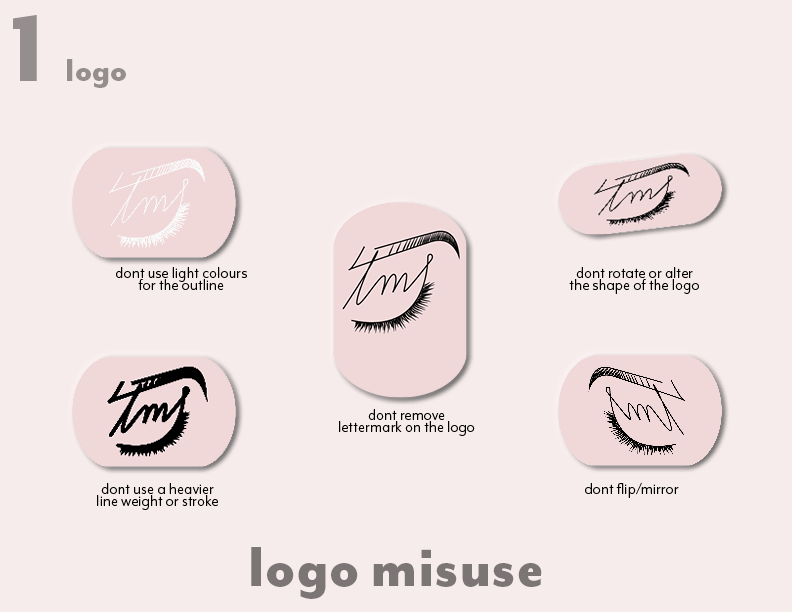 screenshot of the brand identity pages