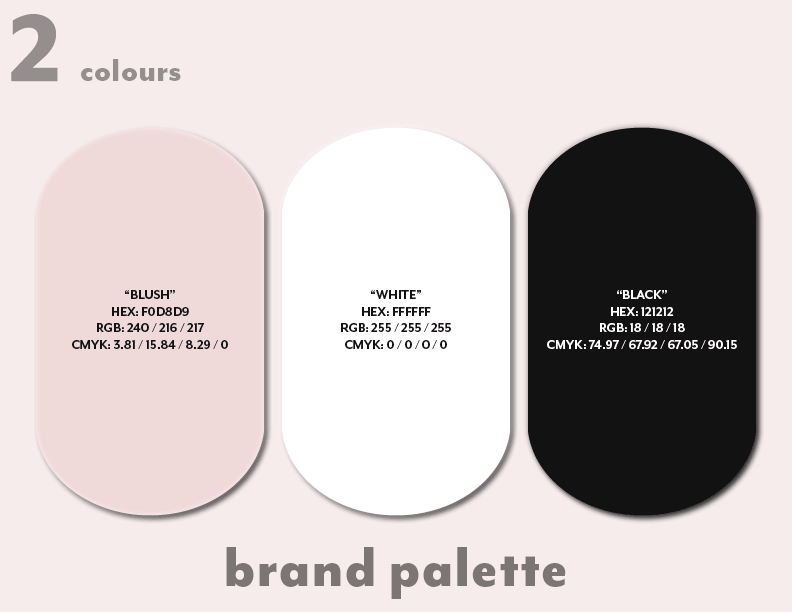 screenshot of the brand identity pages