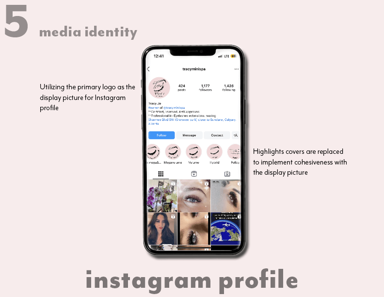 screenshot of the brand identity pages
