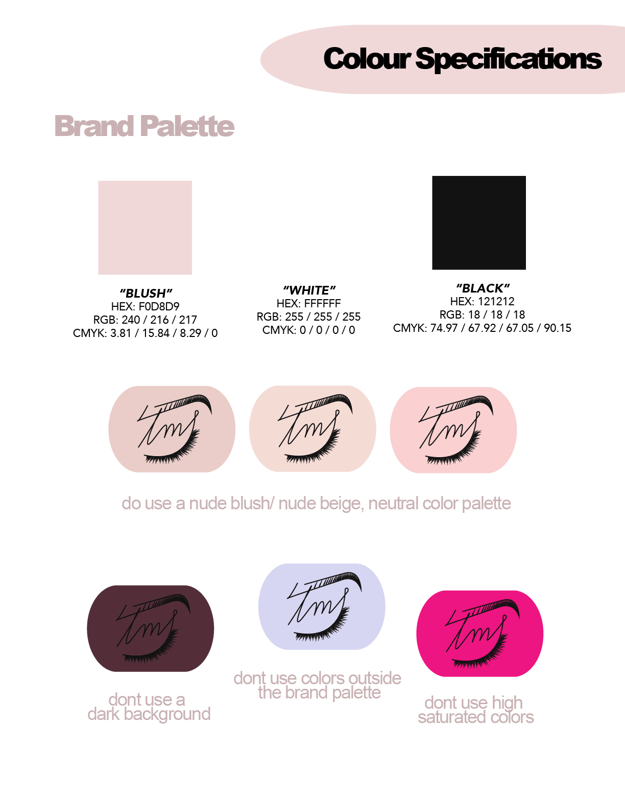 colour specifications