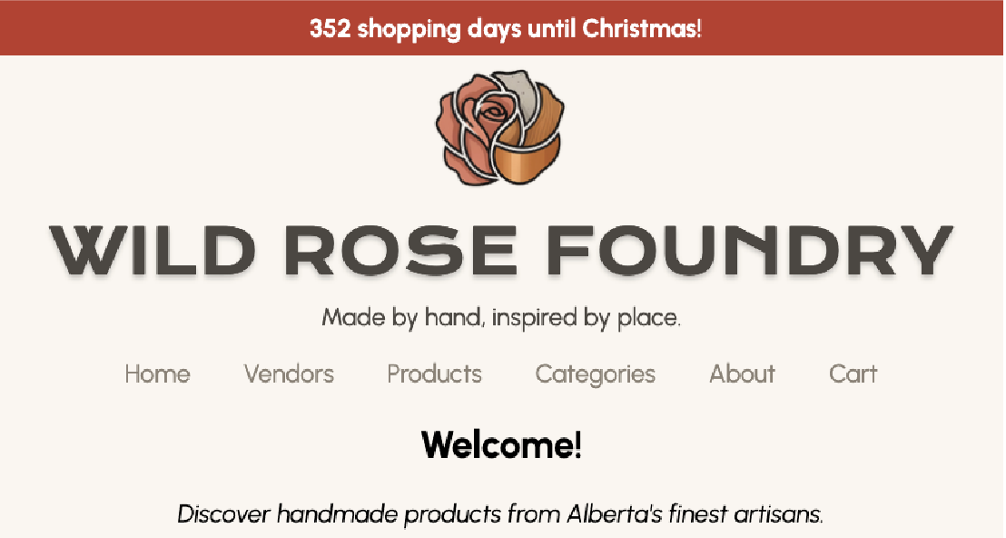 screenshot of a website
